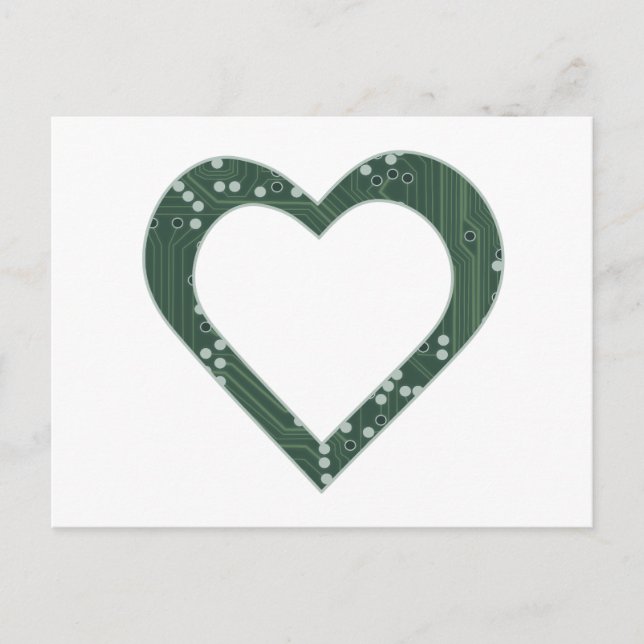 Kretskort Heart Vykort (Framsida)