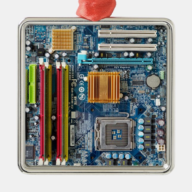 Kretskort Julgransprydnad Metall (Framsidan)