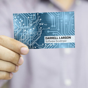 Kretskort Matrix för blå Ljus-kod Visitkort