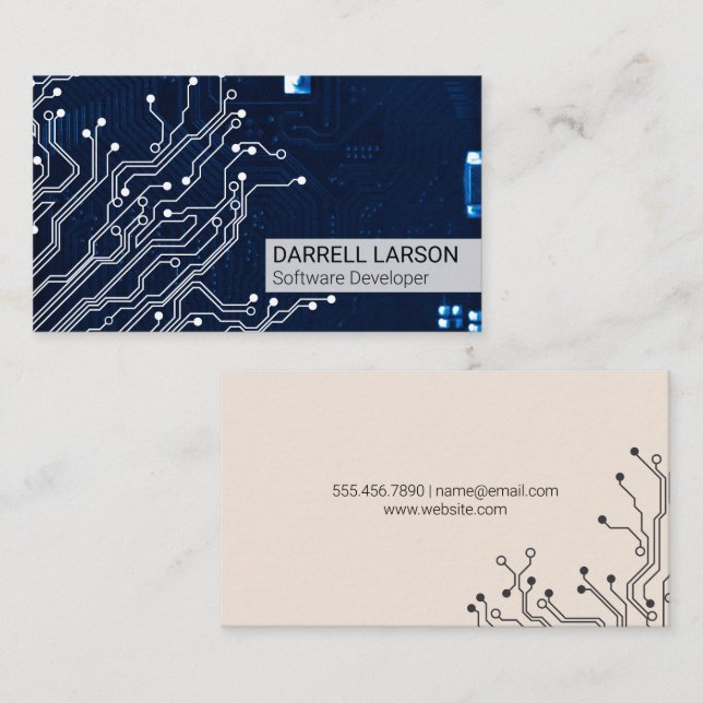 Kretskort och noder | INGENJÖR Visitkort (Fram/baksida)