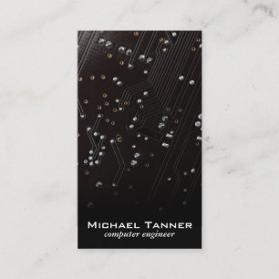 Kretskort (svart) visitkort