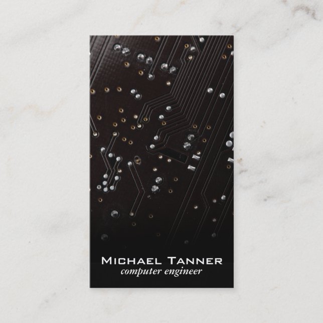 Kretskort (svart) visitkort (Framsida)