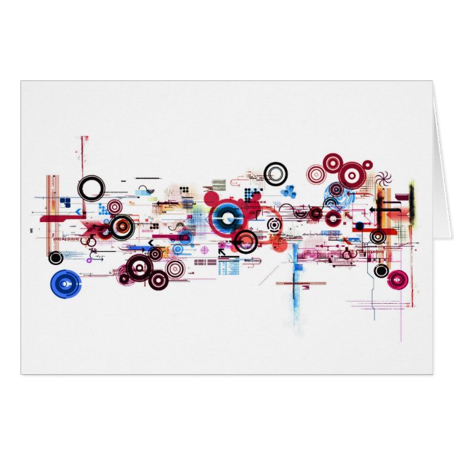 Kretskort - vitt hälsningskort (Framsidan Horizontal)