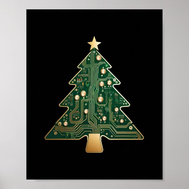Kretskortsdatorteknik julgran  poster (Framsidan)