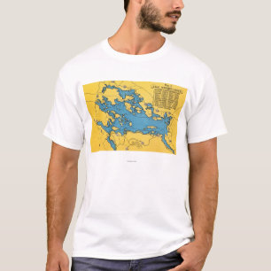 Kretsschema av sjön och huvudvägarna t-shirt
