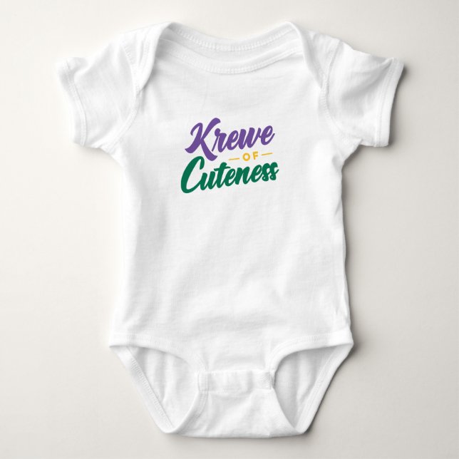 Krewe of Cuteness Mardi Gras T Shirt (Framsida)