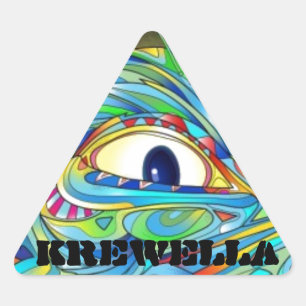 Krewella Illuminati-dekal Triangelformat Klistermärke