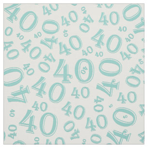Kricka 40 och vit numrerar typografimönster tyg