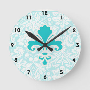 Kricka Fleur de lis Rund Klocka