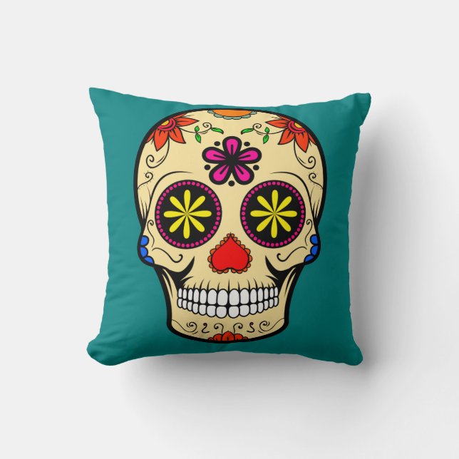 Kricka för sockerskalleday of the dead kudde (Framsida)