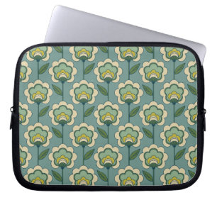 Kricka & gultblommönster laptop fodral