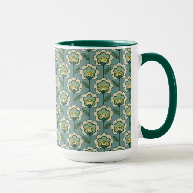 Kricka & gultblommönster mugg (Höger)