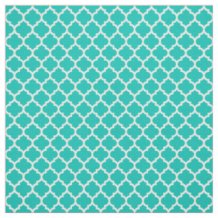 Kricka marockanskt Quatrefoil för vit mönster #5 Tyg