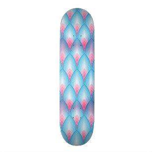 Kricka- och rosaPetalmönster Old School Skateboard Bräda 21,6 Cm