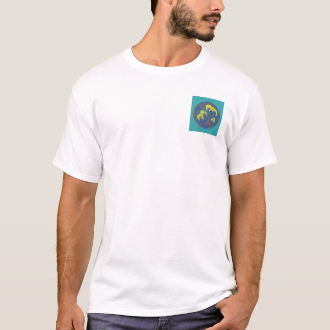 Krickabakgrund blommar i en ring tee (Framsida)