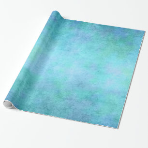 Krickablått, lilor, Aqua och violett vattenfärg Presentpapper