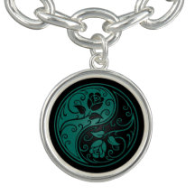 Krickablått och svart Yin Yang ro