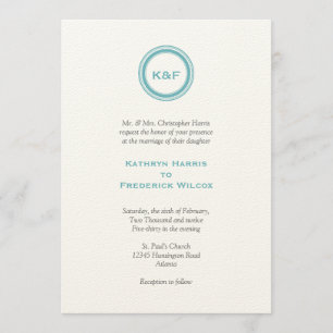 Krickablåttmedaljongen märka med sina initialer inbjudningar