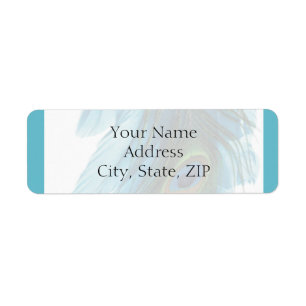 Krickablåttpåfågeln putsar årsdagreturadressen returadress etikett