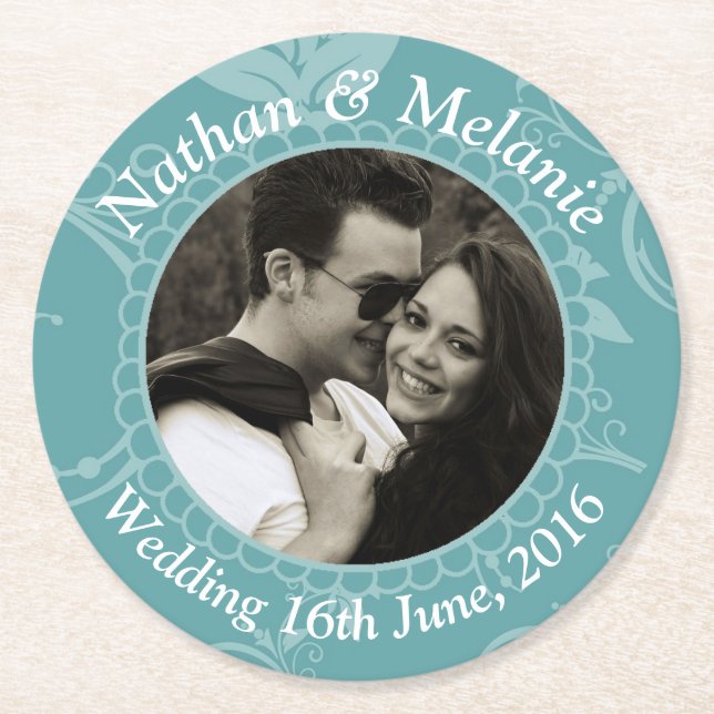 Krickablommigt Underlägg Papper Rund (Framsidan)