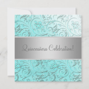 Krickadamast Quinceanera Inbjudningar