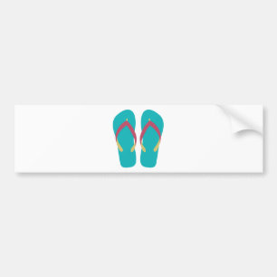 Krickaflinflip flops med rött och gult fäster bildekal