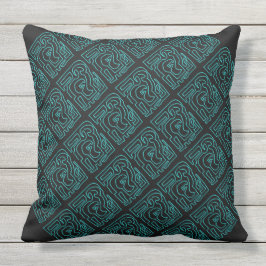 KrickaMaze på den svart utomhus- jumbon kudder Kudde