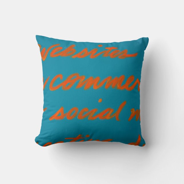 Krickan och den orange designen skrivar/borstar kudde (Framsida)