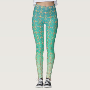 Krickan Ombre & skuggar av grå färg, geometriskt Leggings