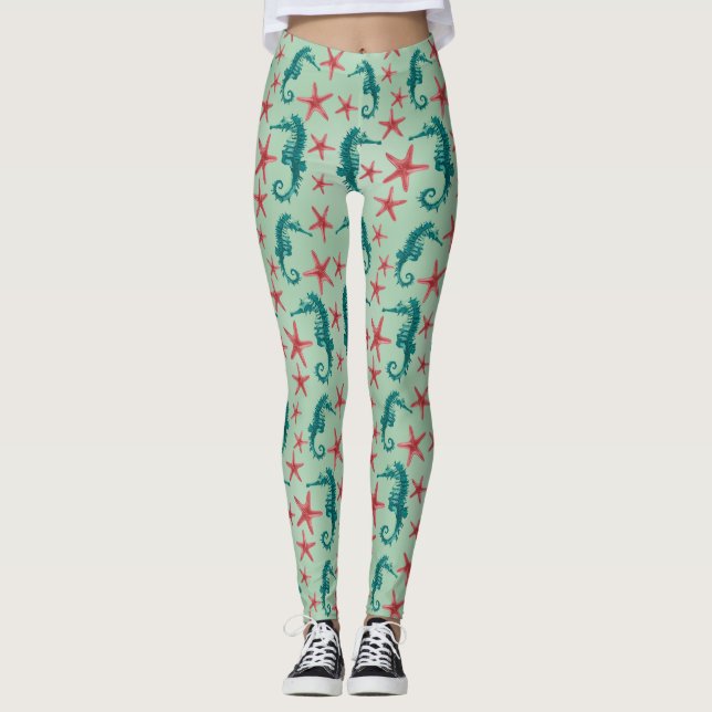 KrickaSeahorsemönster 2 Leggings (Framsida)