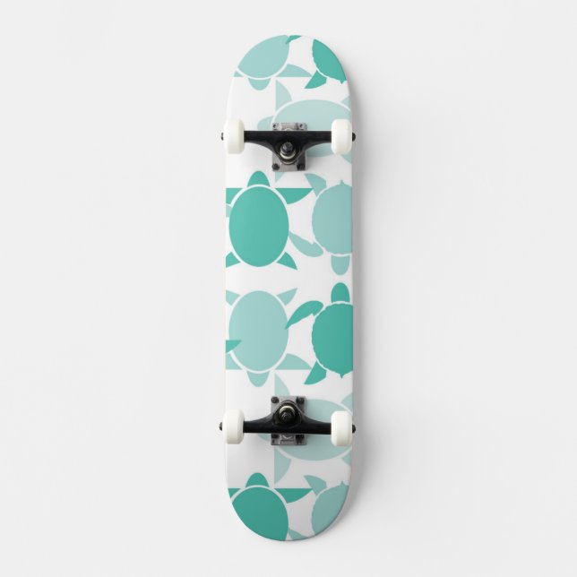 Krickasköldpaddamönster Mini Skateboard Bräda 18,7 Cm (Framsida)