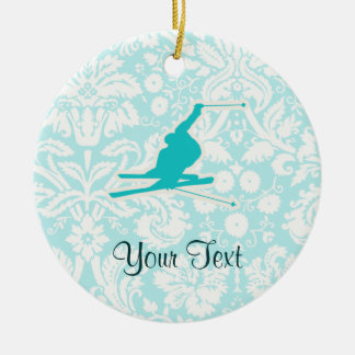 Krickasnöskidåkning Julgransprydnad Keramik