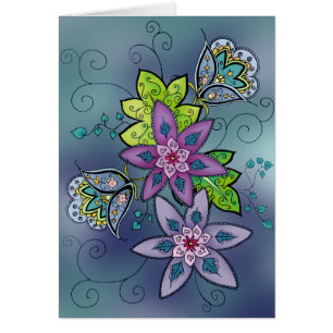 Krickatulpankort (förbigå), hälsningskort