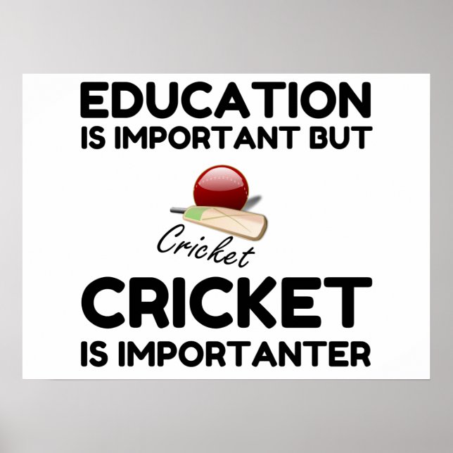 KRICKET ÄR VIKTIGT POSTER (Framsidan)