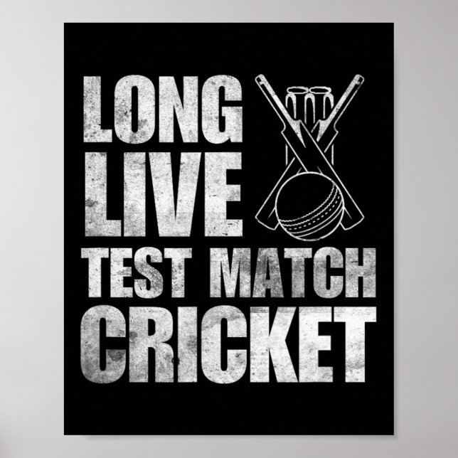 Kricketpresenter Testcricket Cricketspelare Indien Poster (Framsidan)