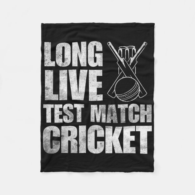 Kricketpresenter Testcricket Kricketspelare Indien Fleecefilt (Framsidan)