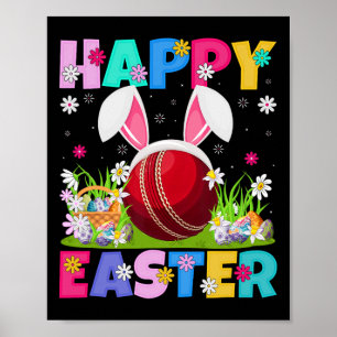 Kricketspelare Påskäggsjakt Kaninöron Kricket L Poster
