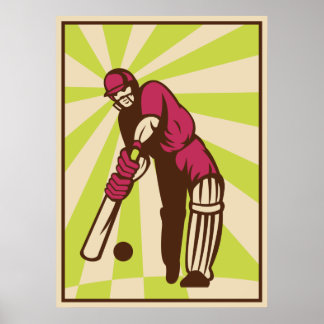 Kricketsportsbataljoner som poster retro