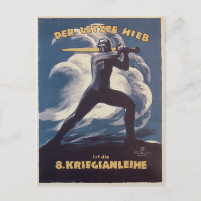 Kriegianleihe Propaganda Poster Vykort (Framsida)
