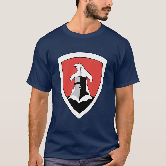 Kriegsmarine 11th Flotilla Emblem - Polarna Bear T Shirt (Framsida)