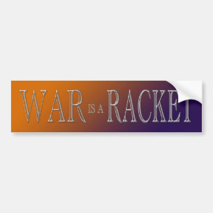 Krig är ett racket - anti krig - orange lilor bildekal
