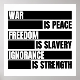 Krig är fred Frihet är slaveri Poster
