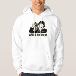 Krig är frihet sweatshirt med luva
