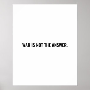 Krig är inte svarstexten mot krig poster