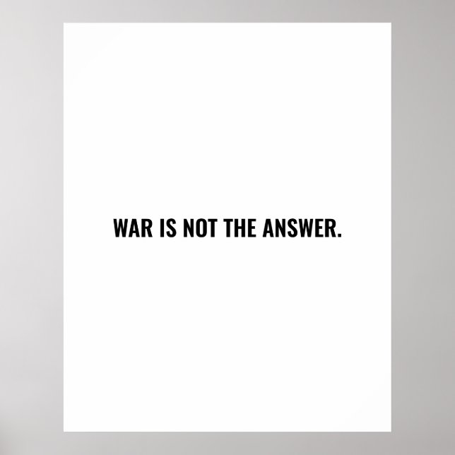 Krig är inte svarstexten mot krig poster (Framsidan)