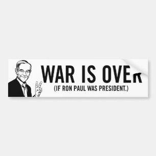 Krig är över den Ron Paul bildekalet Bildekal