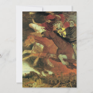 Krig av Arnold Bocklin Scary, Creepy Halloween Inbjudningar