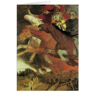 Krig av Arnold Böcklin, Vintage Symbolism Fine Art Hälsningskort