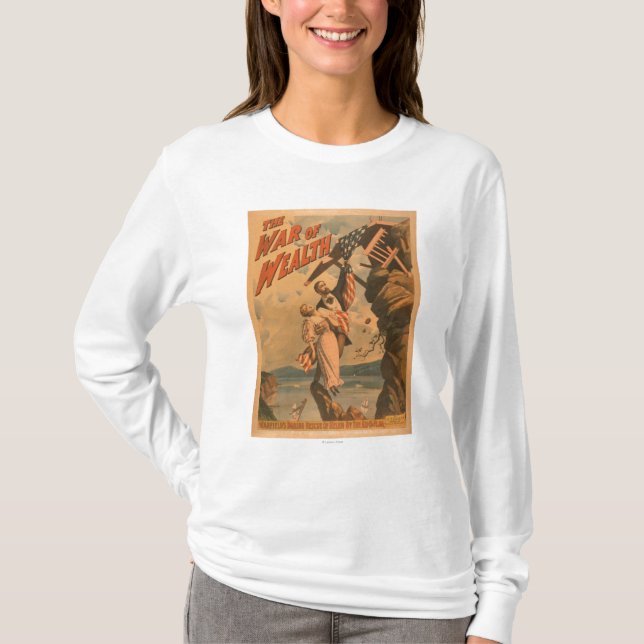 Krig av den sceniska affischen för rikedom t shirt (Framsida)