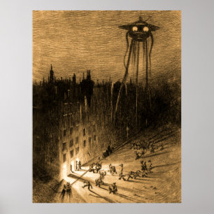 Krig av världarna den fulla folkmassan poster